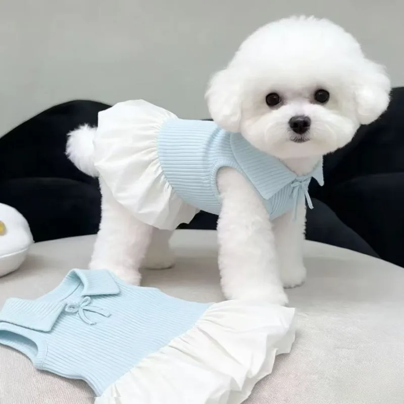 Vestido de verano sin mangas para perros pequeños Teddy y Pomerania - imagen 3