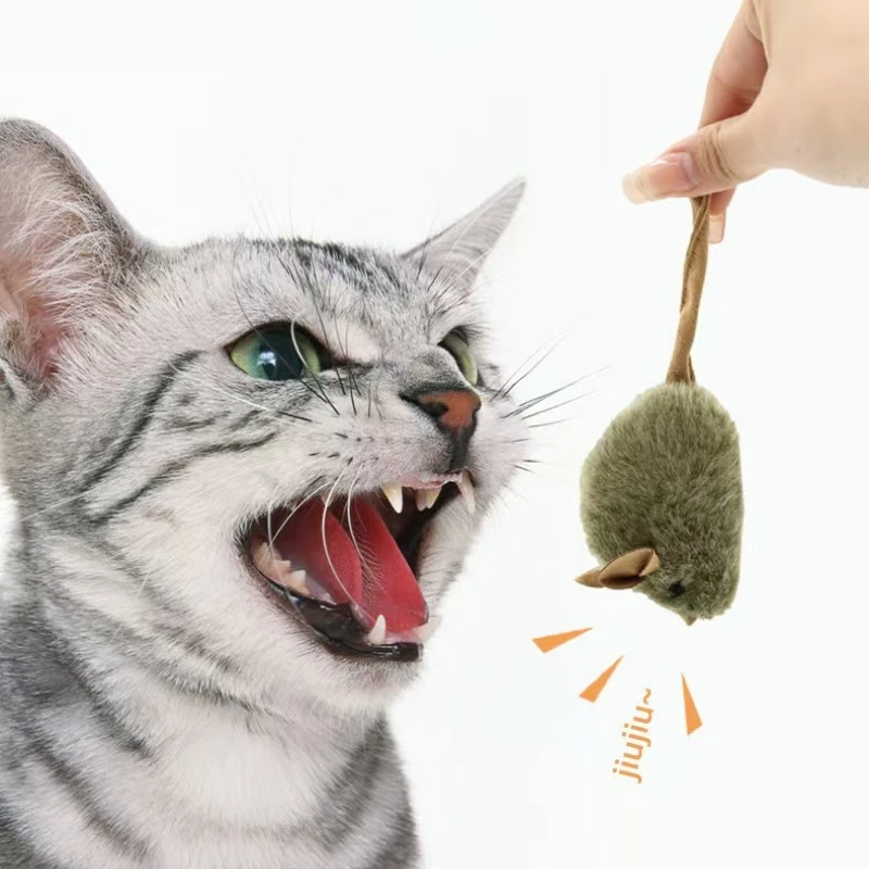 Juguete ratón para gatos, uso en suelo