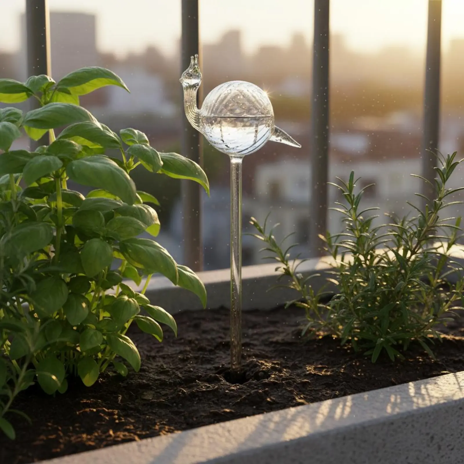 Globo de riego automático para plantas: sonda de vidrio artesanal - imagen 5