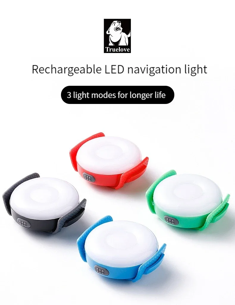 Luz LED de seguridad para perros en modo flash lento