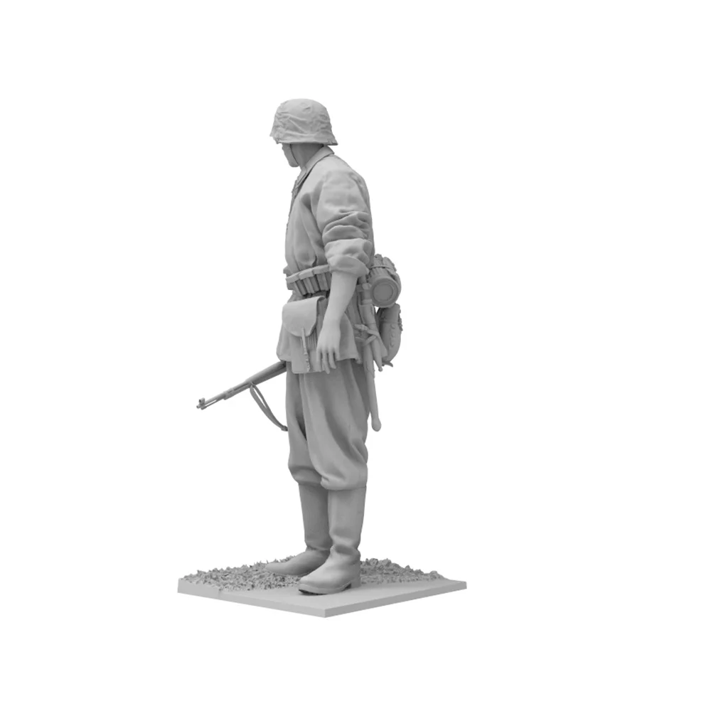 Detalle del rifle de la miniatura de resina
