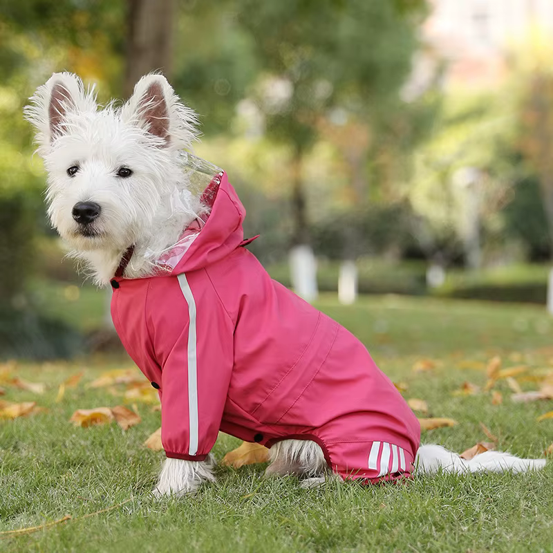 Impermeable reflectante para perros en exteriores con detalles de protección