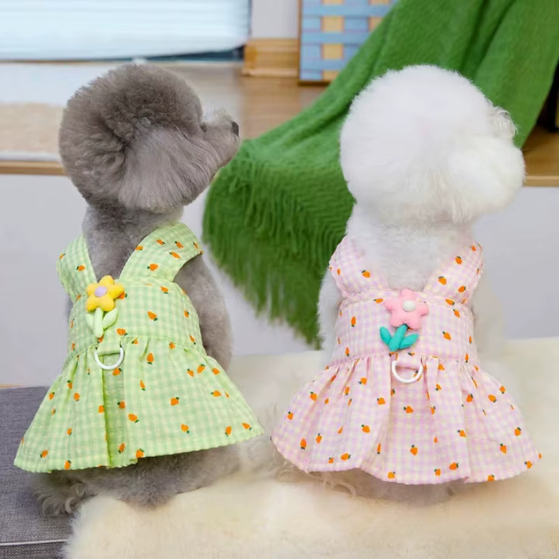 Vestido veraniego para perros y gatos con estampado de zanahoria - imagen 5