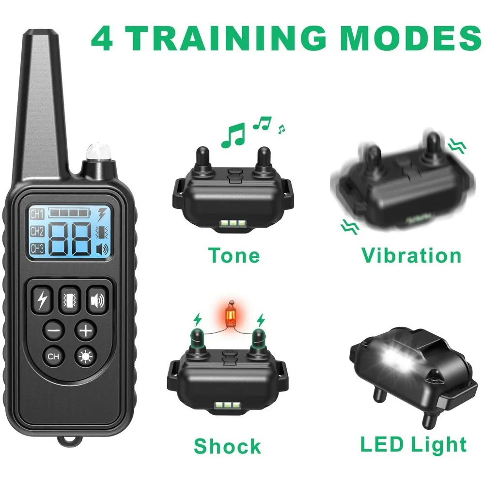 Collar de adiestramiento para perros con control remoto y vibración - imagen 2