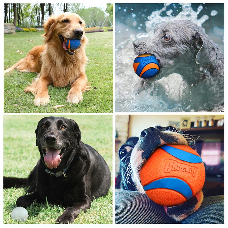 Pelota mordedora de caucho natural para perros y cachorros - imagen 5