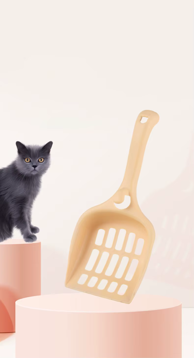 Pala para arena de gatos grande con diseño de tamiz fino
