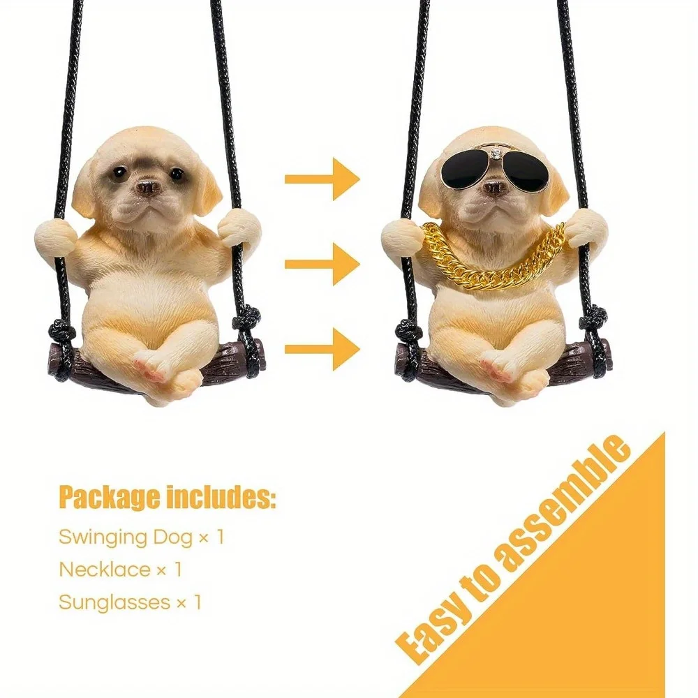 Adorno retrovisor Labrador y Golden Retriever para coche - imagen 4