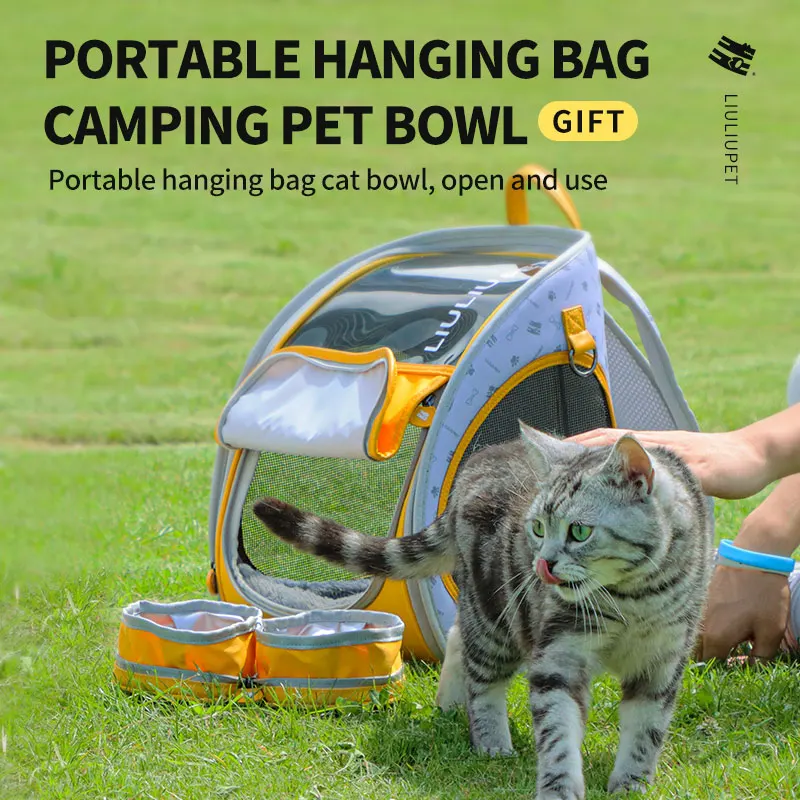 Mochila de transporte elegante para gatos y perros, plegable - imagen 5