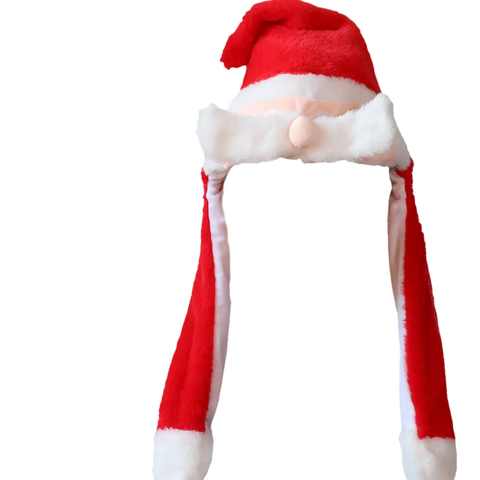 Gorro navideño con orejas en acción