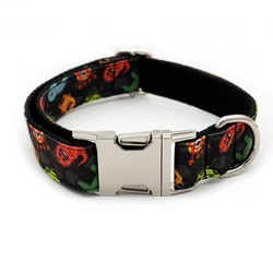 Conjunto correa y collar personalizado con nombre para perro antipérdida