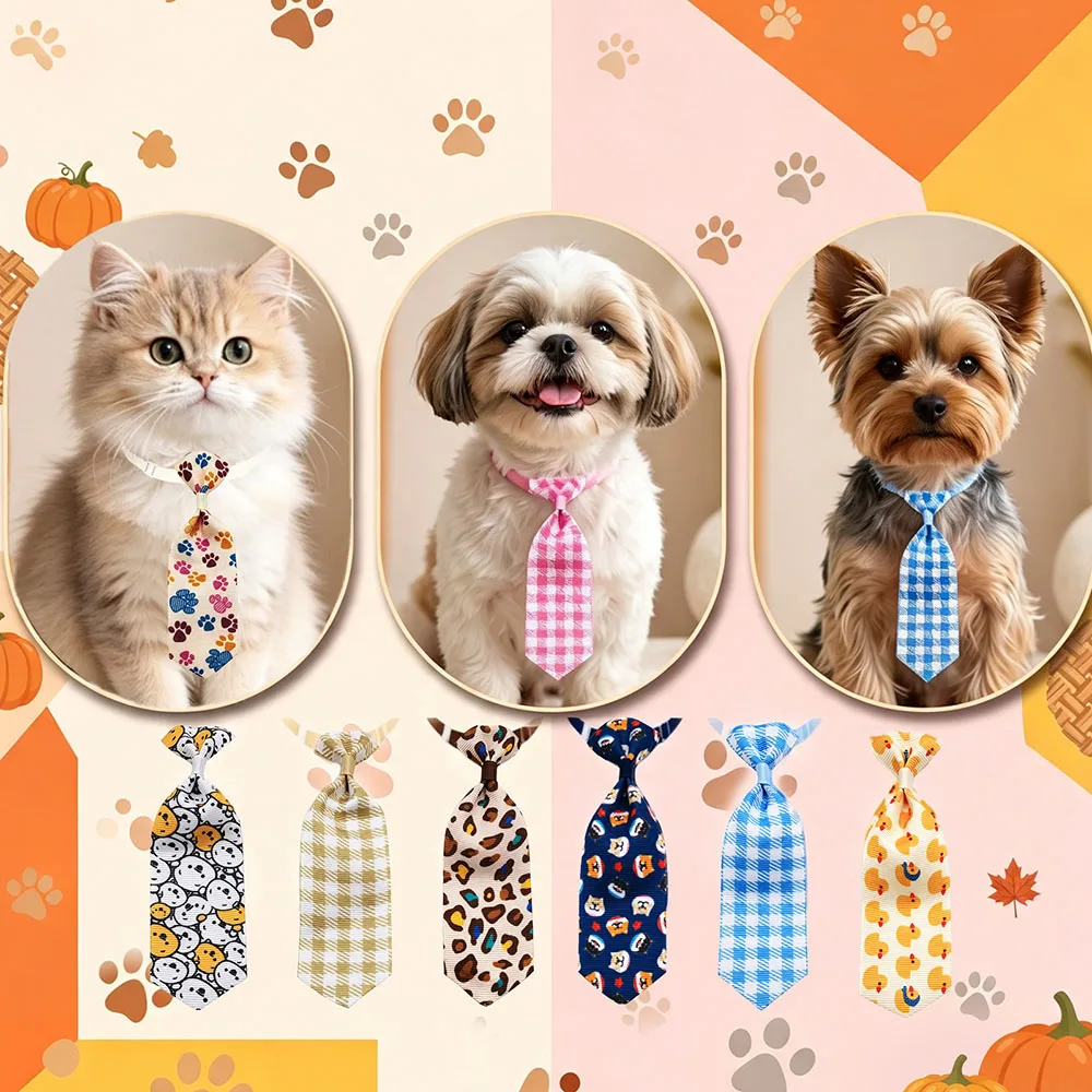 Corbata para perro ajustable con estampados – Accesorio para perros pequeños y gatos - imagen 4