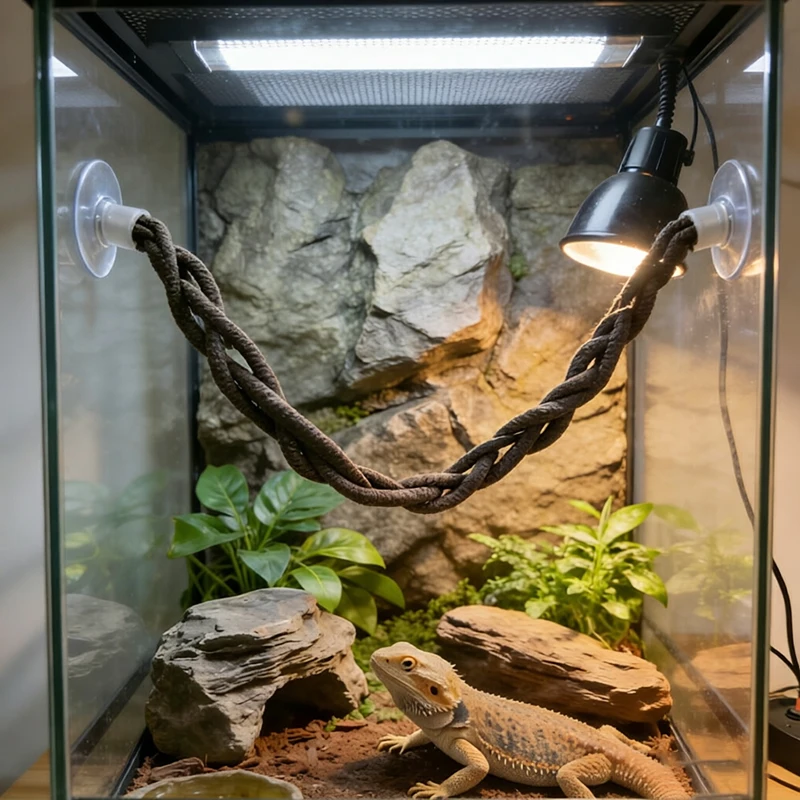 Juguete colgante para reptiles con ventosa y cuerda enredadera - imagen 2
