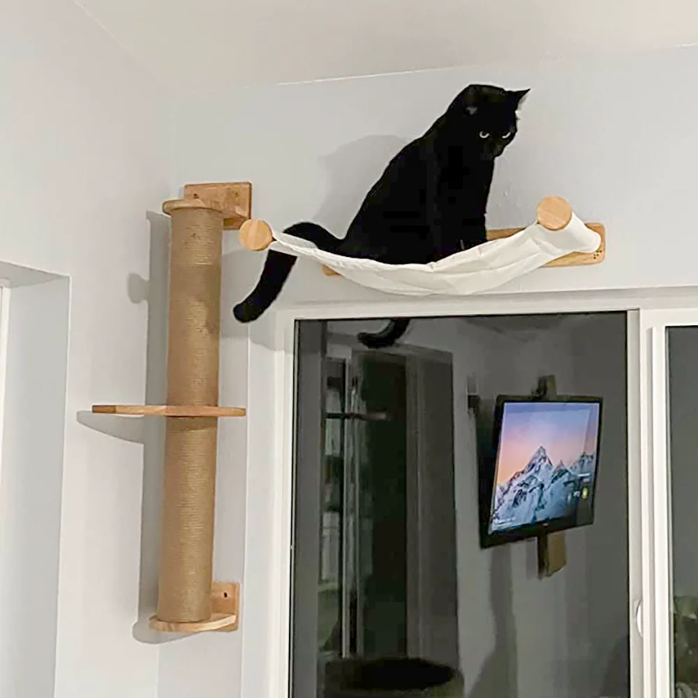 Conjunto de estantes y rascadores para gatos