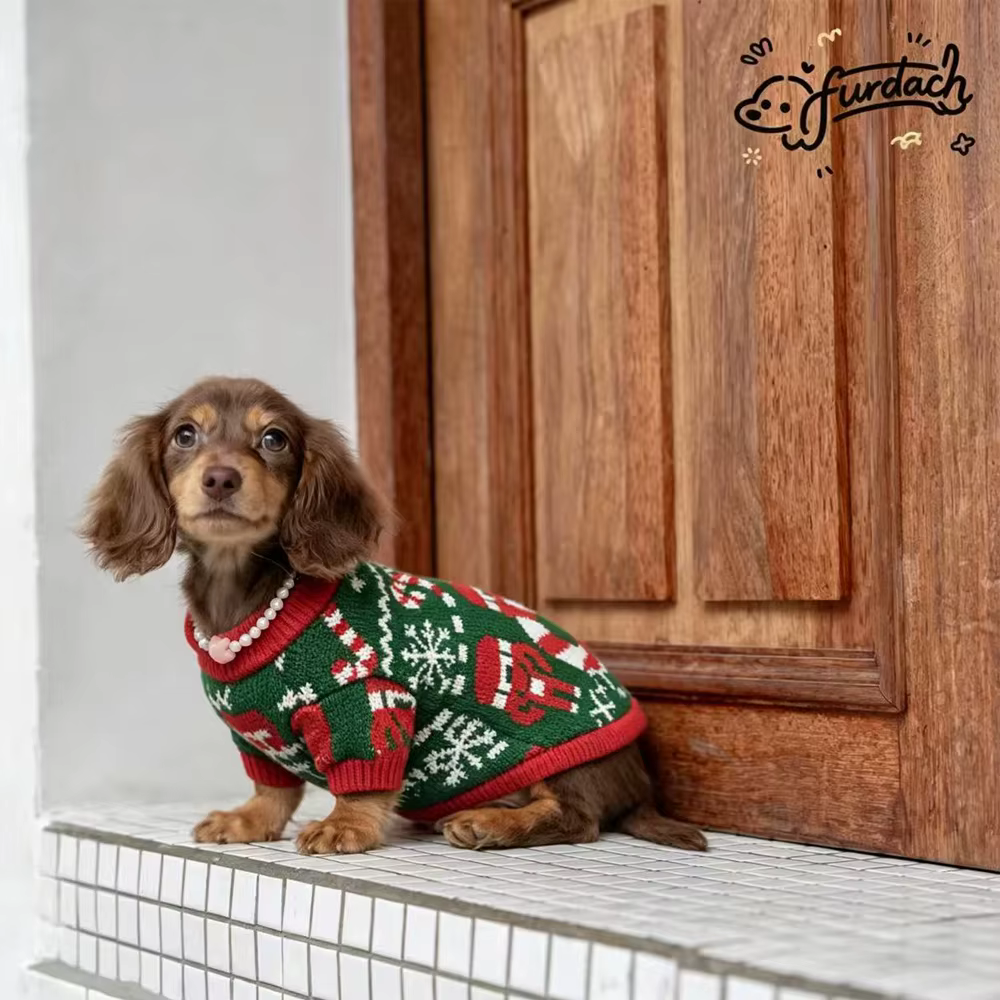 Ropa tipo suéter para perro salchicha, ajuste cómodo