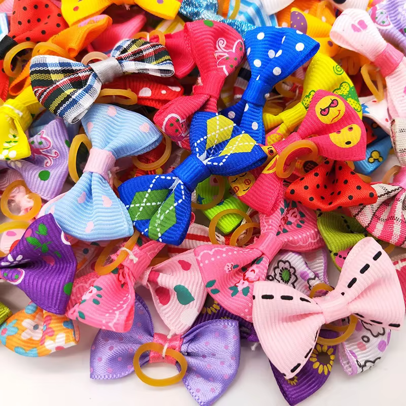 Banditas elásticas para el pelo de perros pequeños y gatos – Set de lazos de peluquería - imagen 4