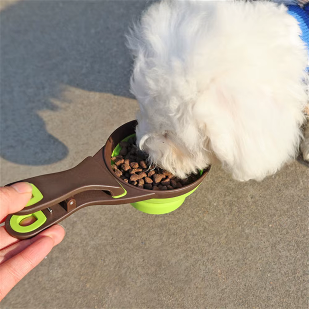 Tazón plegable con medidor para perros y gatos con cuchara incluida - imagen 3