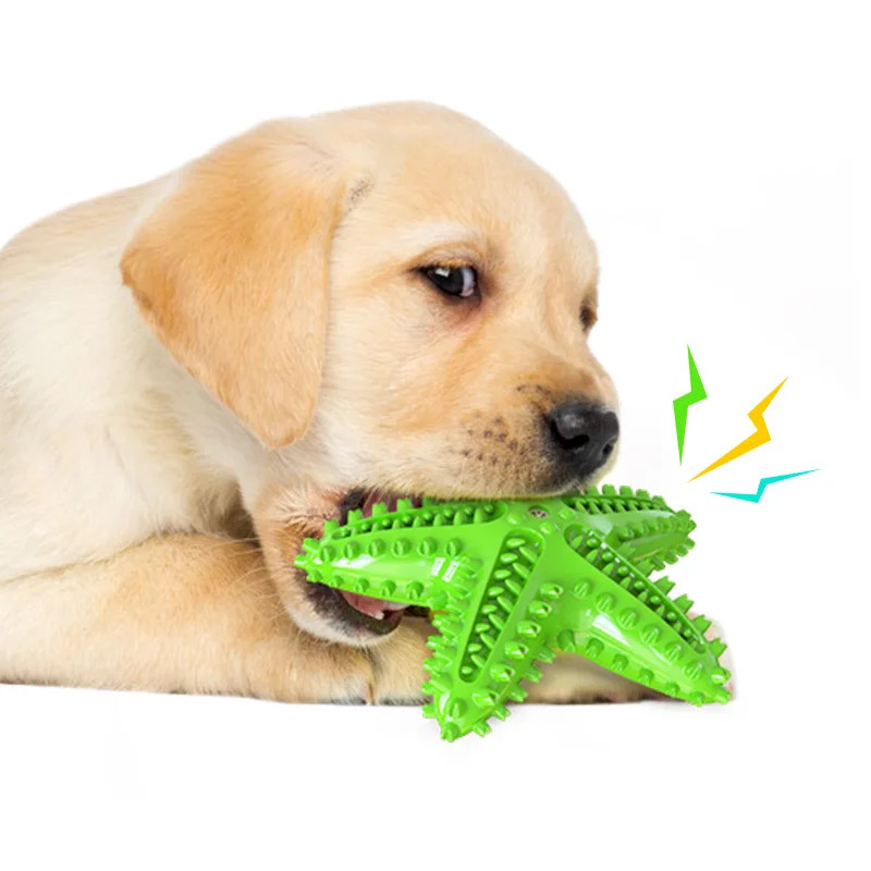 Juguete masticable para perro con forma de estrella de mar y sonido - imagen 3