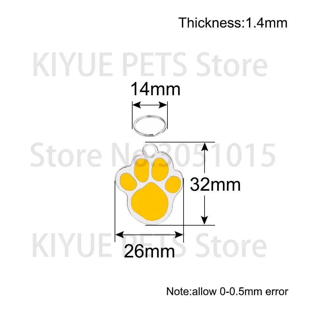 Placa identificación personalizada para perros y gatos con huella - imagen 2