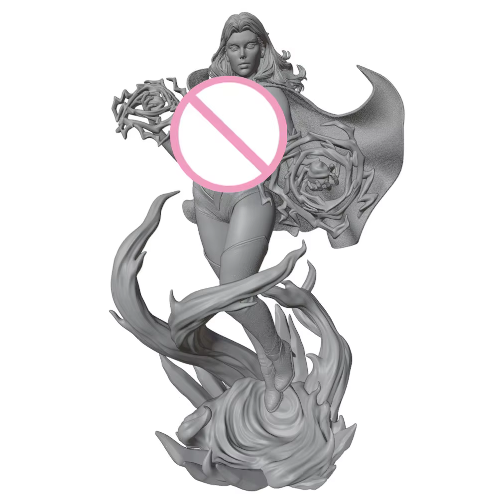 modelo gris impreso en 3D, vista frontal
