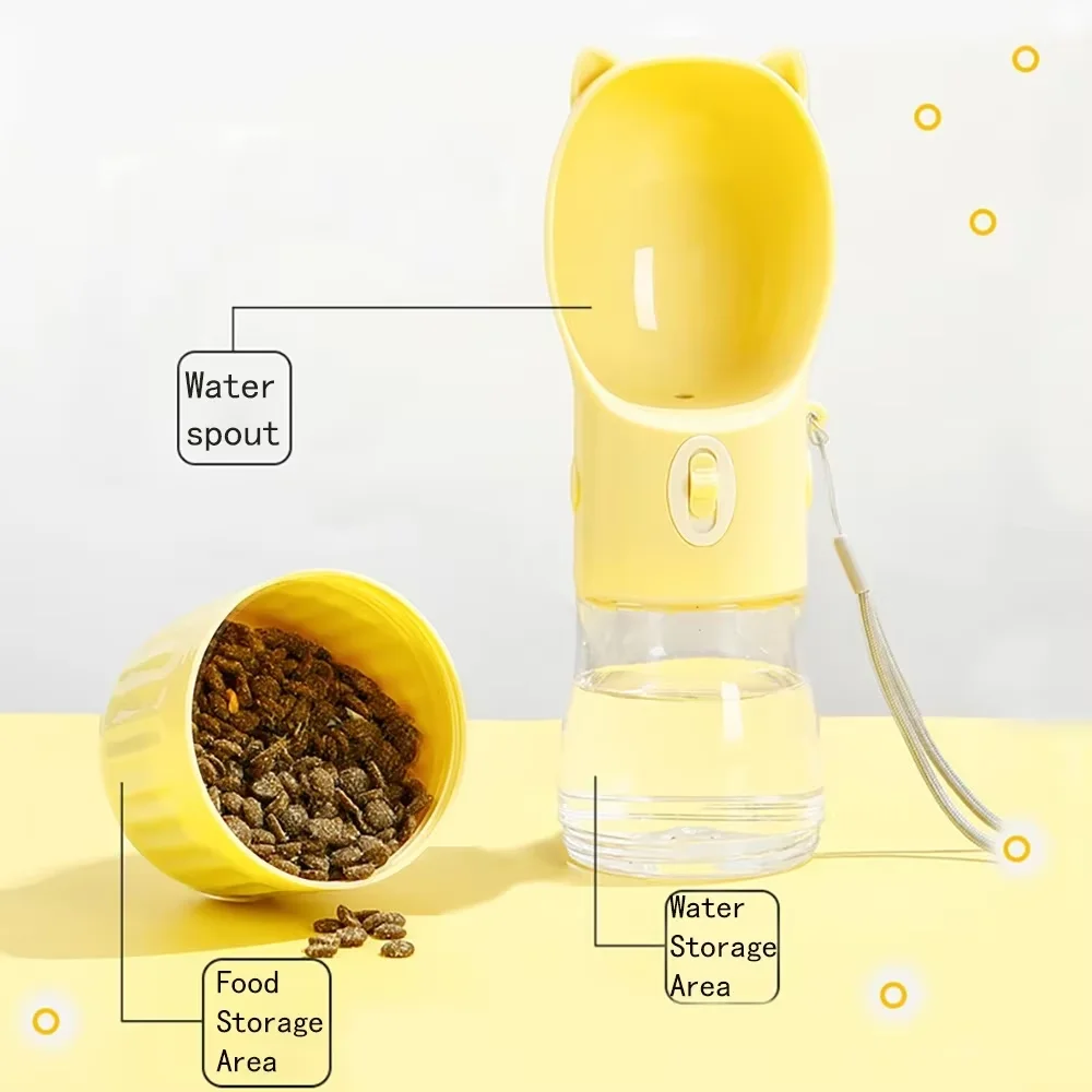 Botella de agua portátil para perros y gatos, bebedero exterior - imagen 3