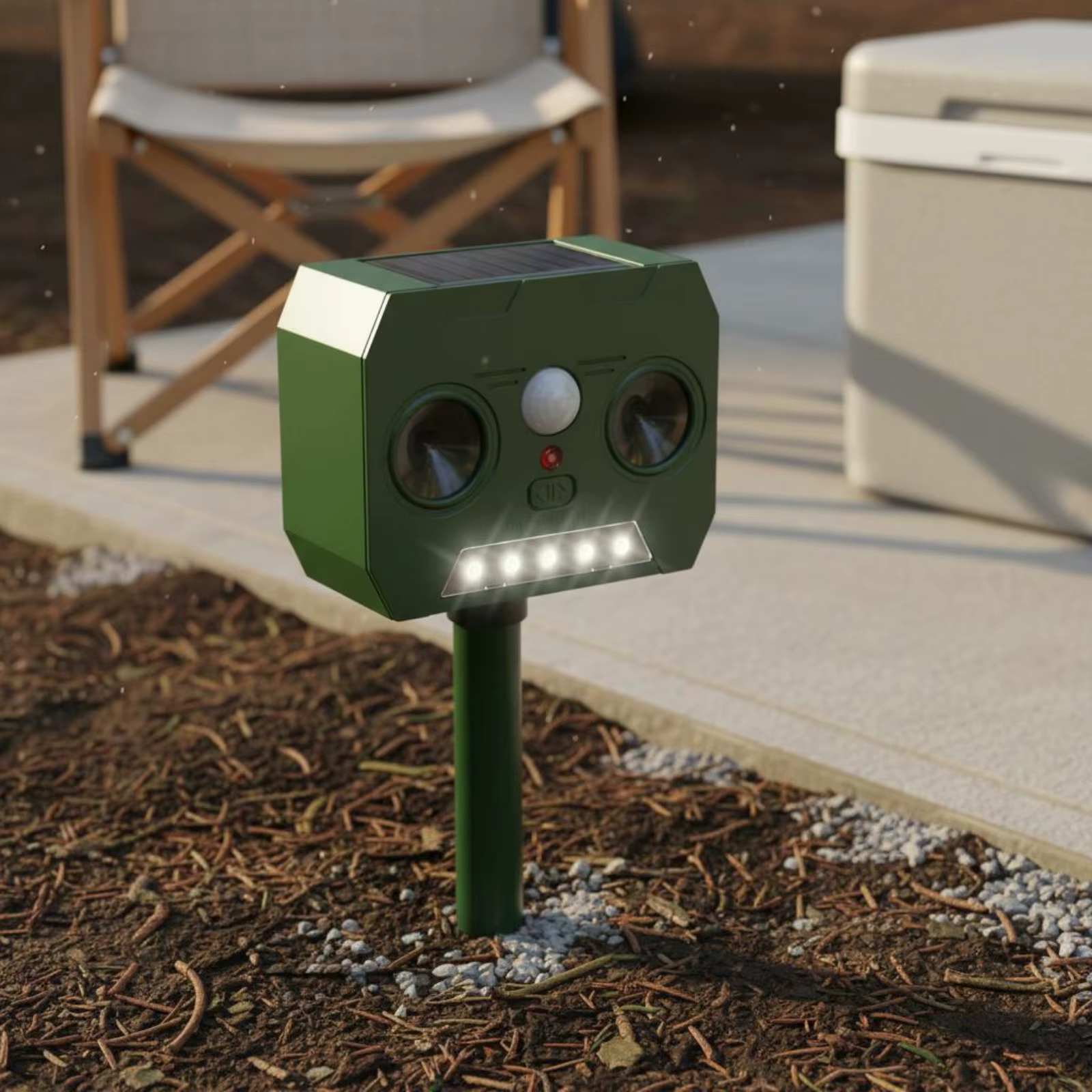 Ahuyentador de plagas solar ultrasónico seguro para gatos y perros - imagen 4