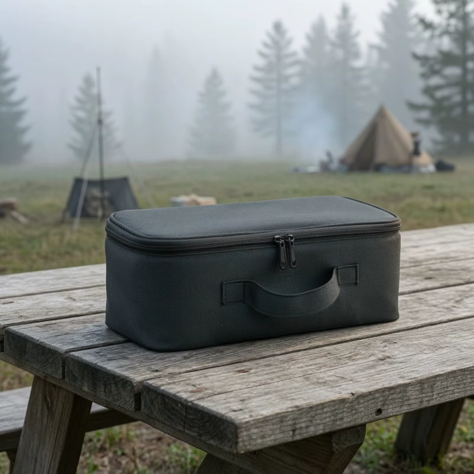 Funda acolchada para abanico plegable con asa – Estuche estructurado para viajes - imagen 2