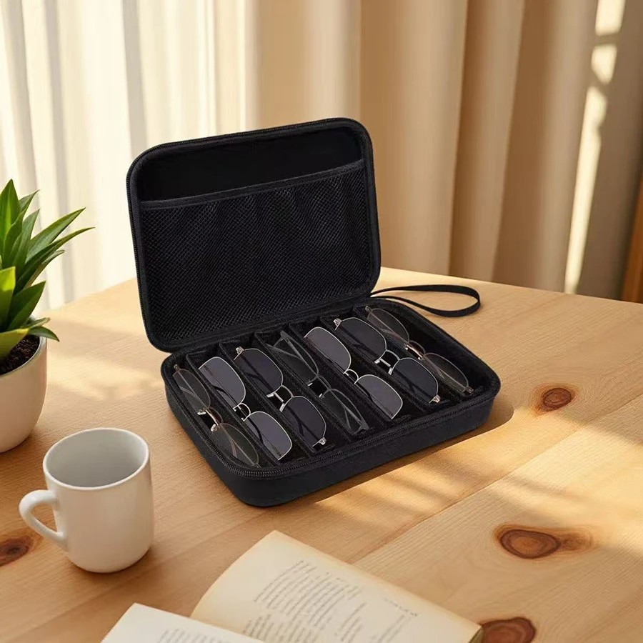 Bolsa organizadora de gafas con compartimentos