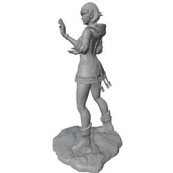 Modelo de resina gris impreso en 3D DIY sin montar ni pintar