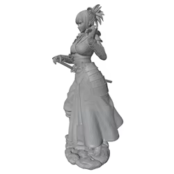 Miniatura 3D de guerrera, sin pintar ni montar, para gatos y perros