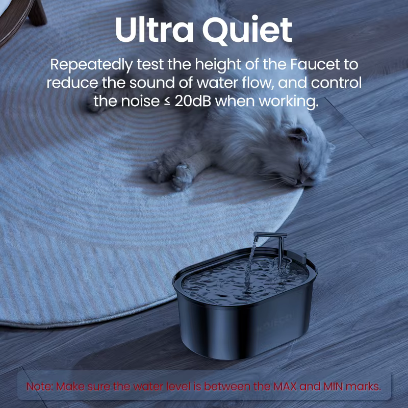 Fuente de agua automática de acero inoxidable para gatos y perros