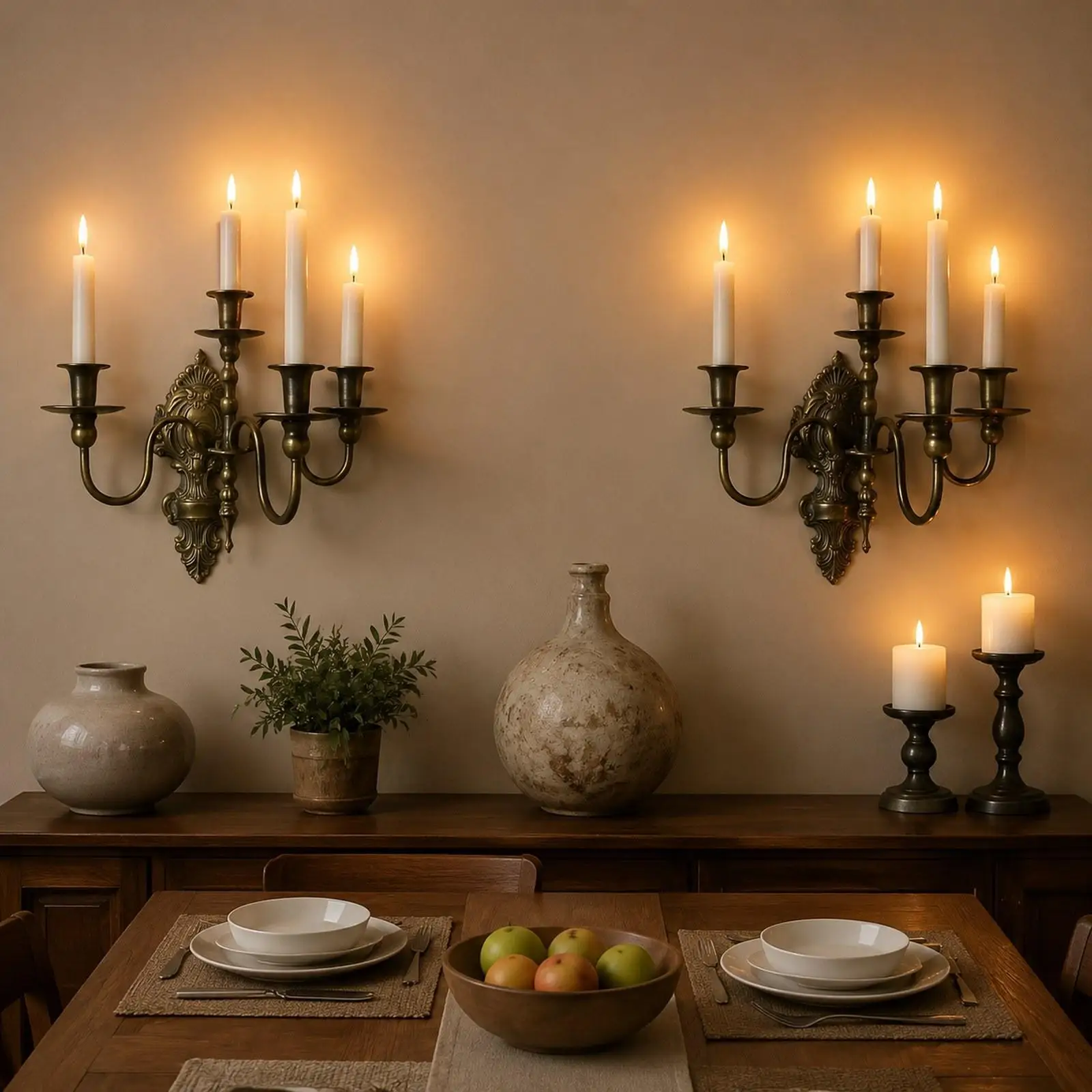 Candelabros para Chimenea y comedor de estilo clásico