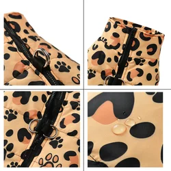 Chaqueta impermeable cortaviento para perro: abrigo cálido leopardo