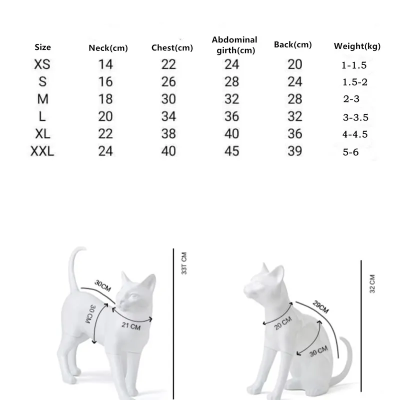 Ropa azul de algodón para gato Sphynx