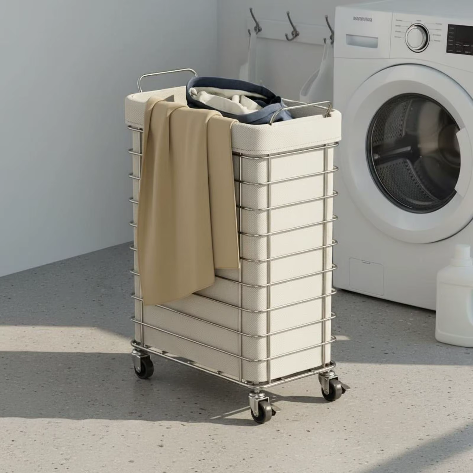 Cesta para la ropa con ruedas y gran capacidad - imagen 2