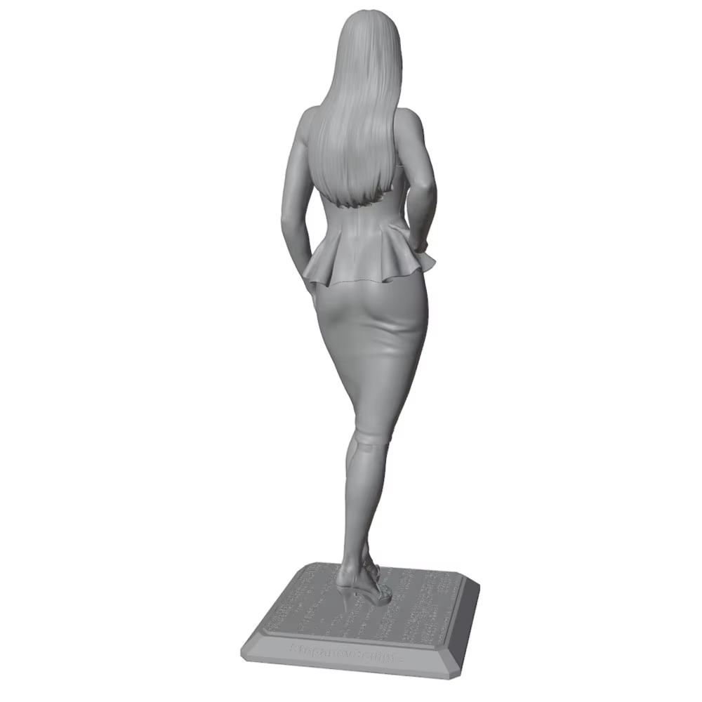 Miniatura de resina para pintar – chica elegante - imagen 5
