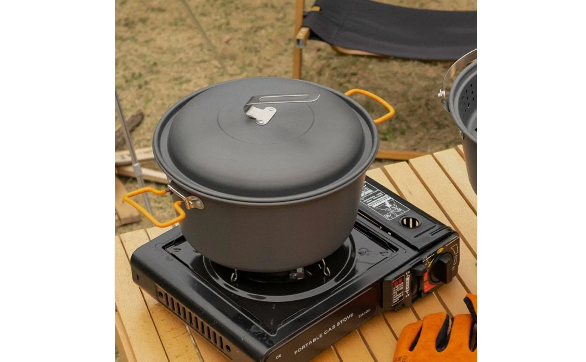 Olla ultraligera para barbacoa y camping