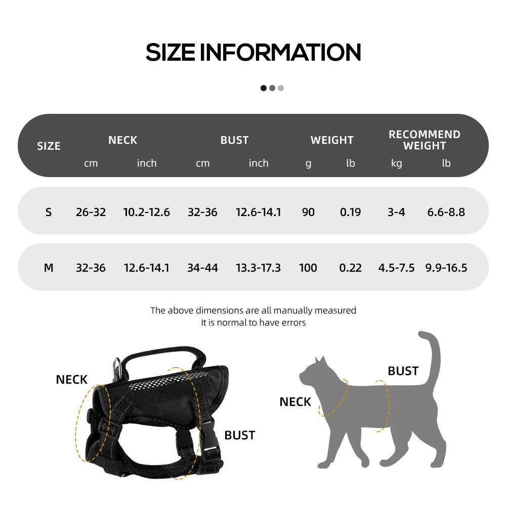 Conjunto de arnés táctico para mascotas