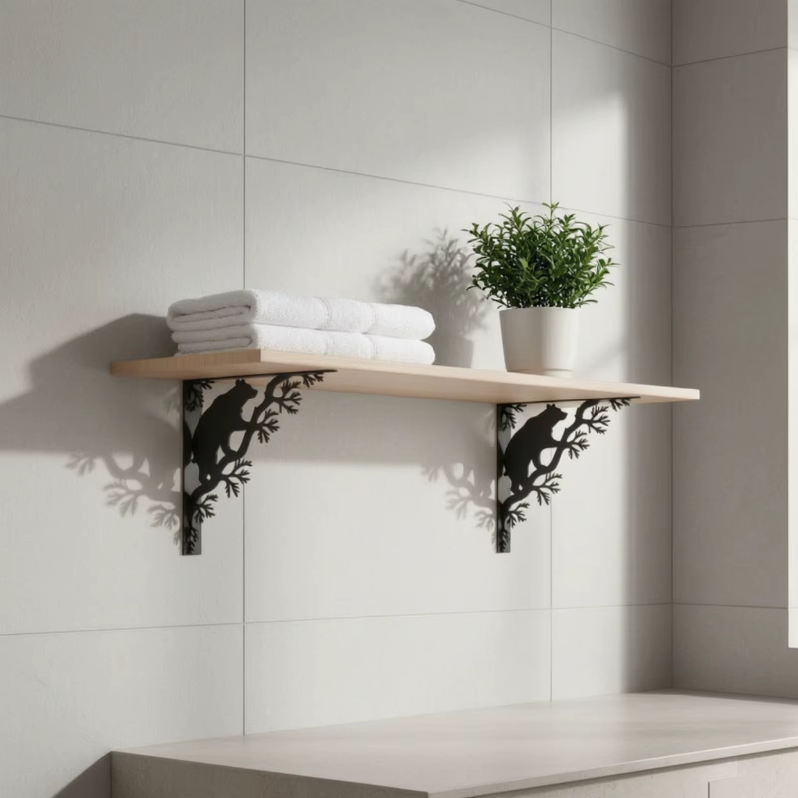 Soportes en Forma de L Decorativos para Estantes – Herrajes Triangulares con Adornos