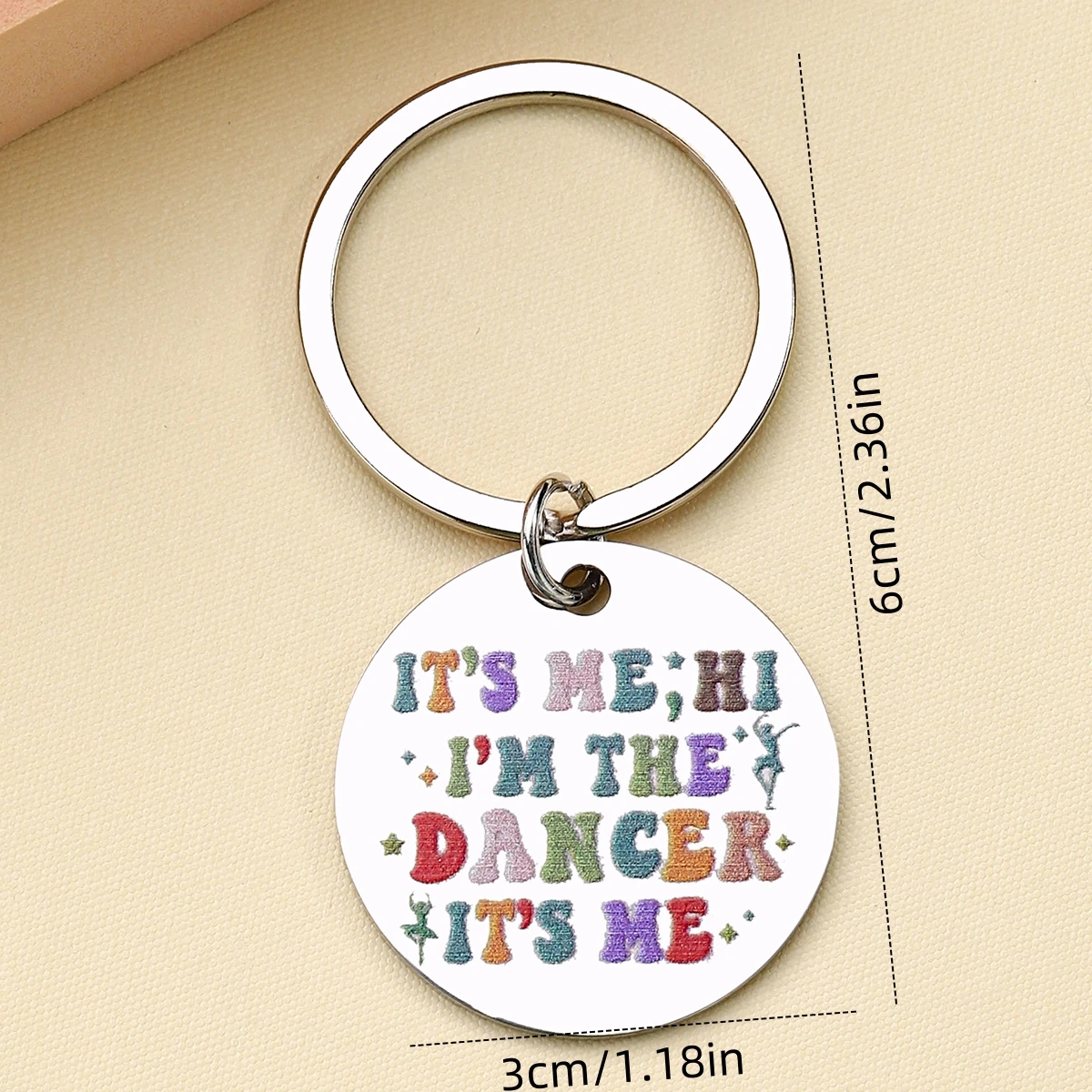 Llavero con frase para gatos y perros – Bailarina animadora gimnasta - imagen 2