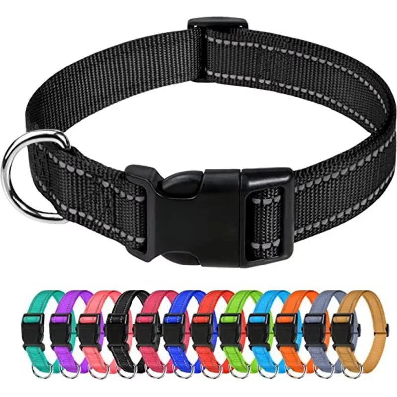 Collar reflectante para perro de nailon con tracción ajustable - imagen 2