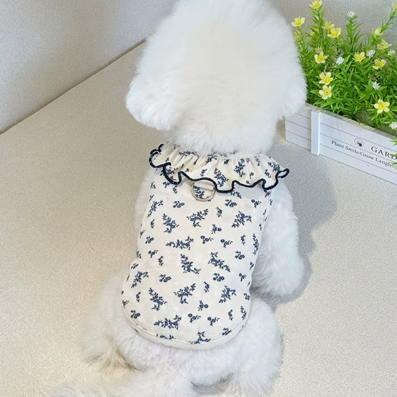 Ropa de verano para perros y gatos: vestido tutú con estampado - imagen 4