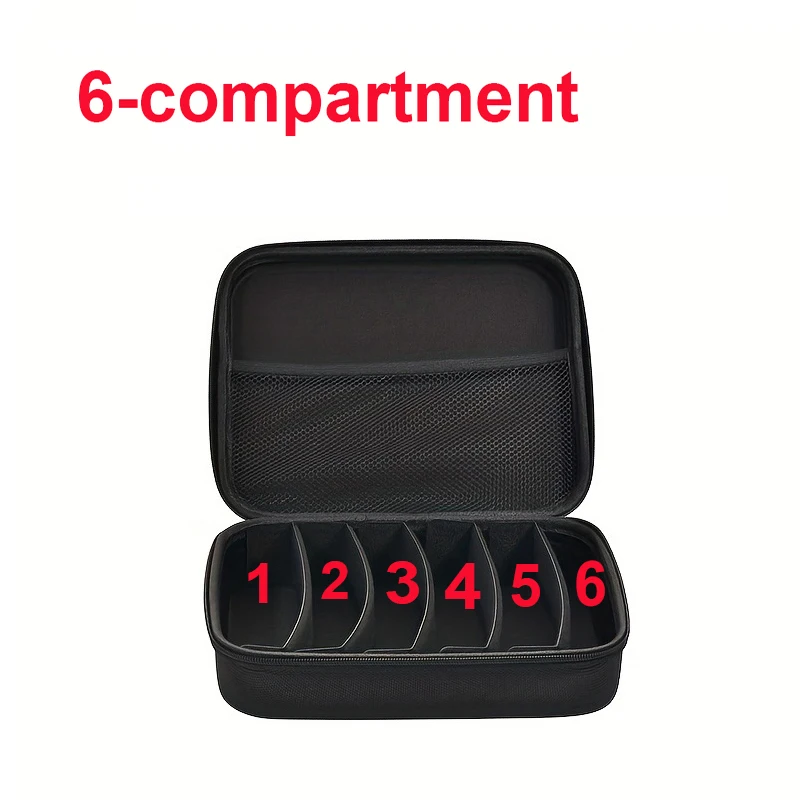 Estuche organizador para gafas con compartimentos y cierre seguro