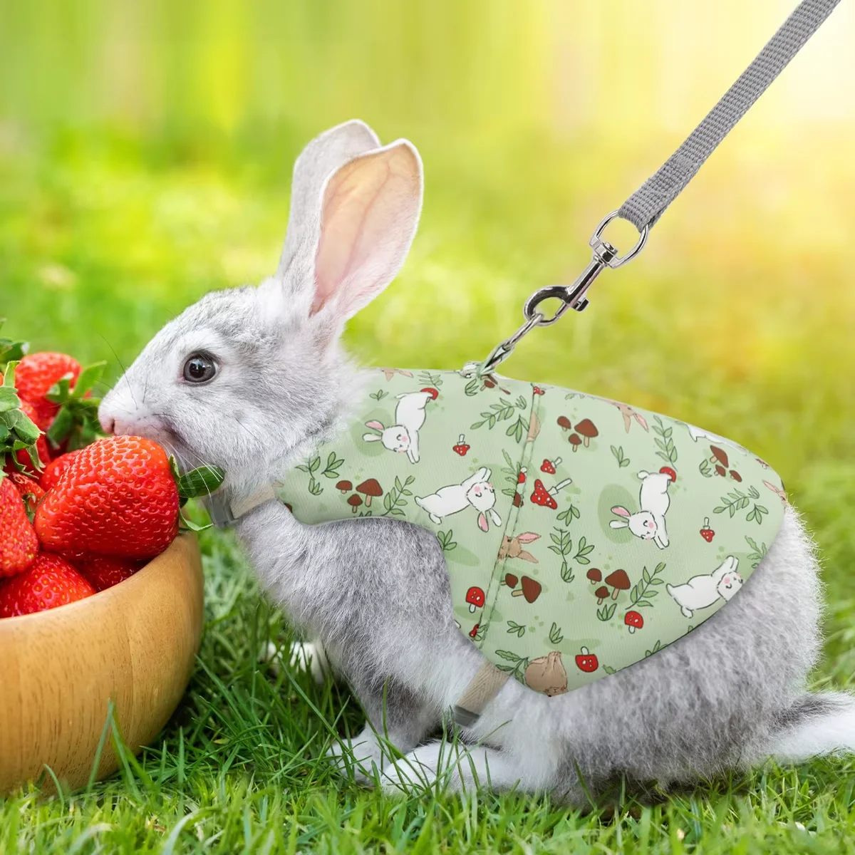 Arnés transpirable con estampado de moda para conejos – Uso exterior - imagen 4