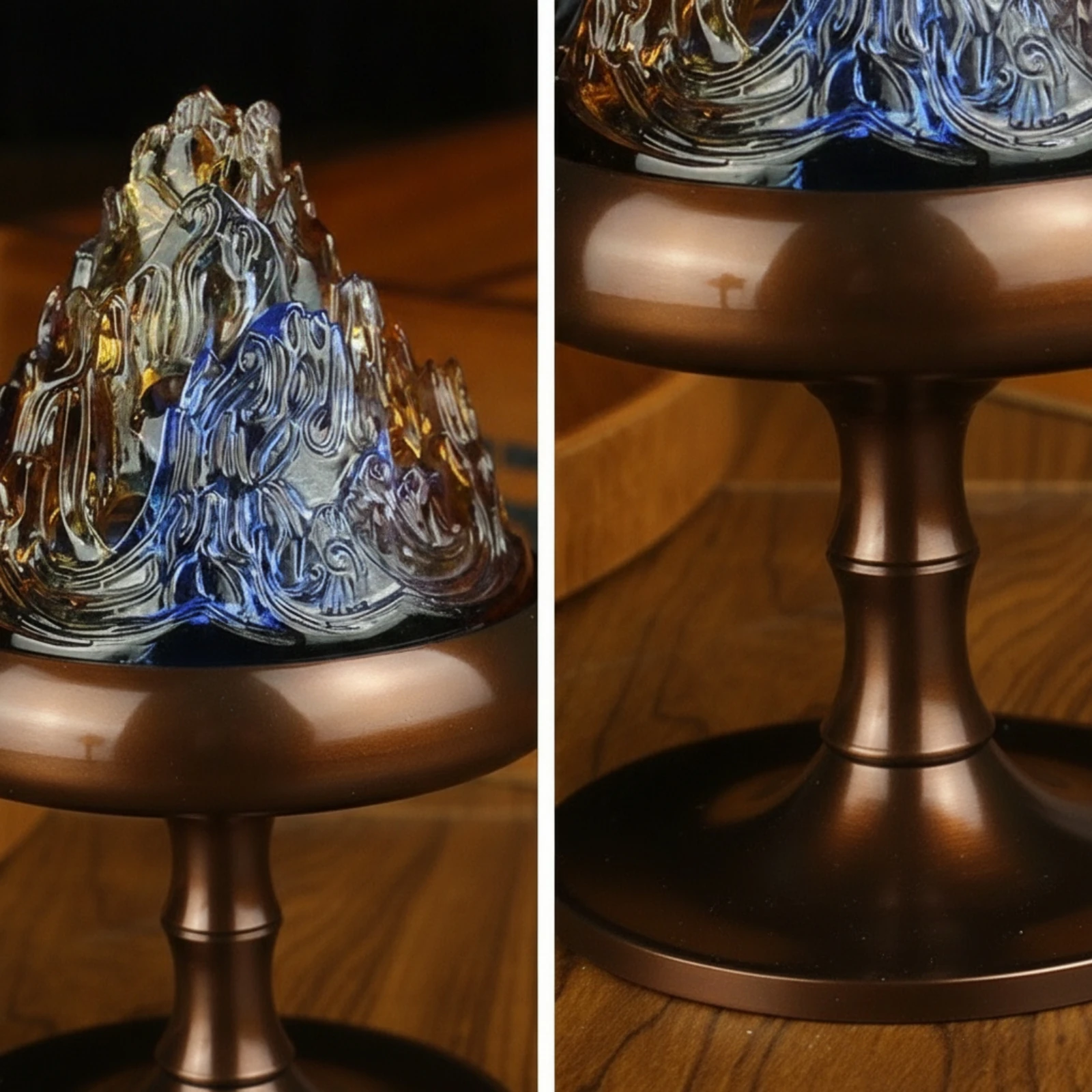 Quemador de Incienso Decorativo Montaña – Soporte Pulido - imagen 5