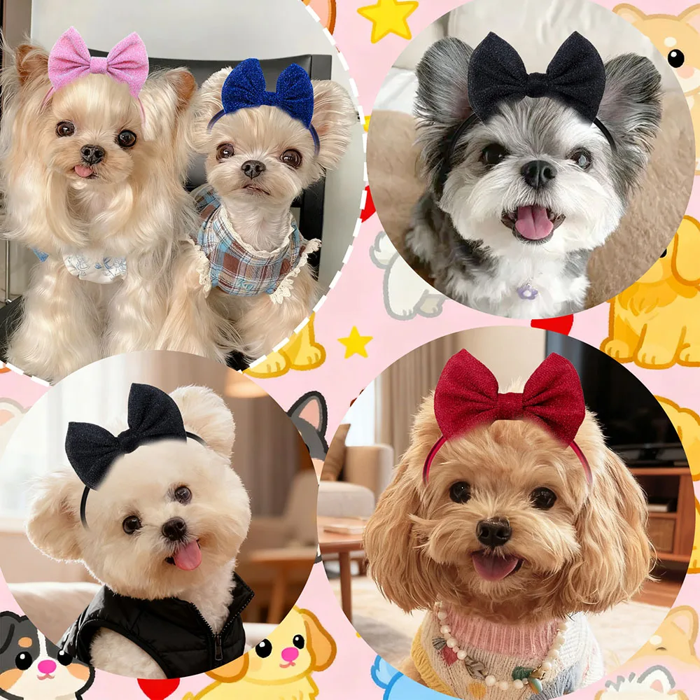 Lazos para pelo de perro hechos a mano, ajustables para cachorro - imagen 4