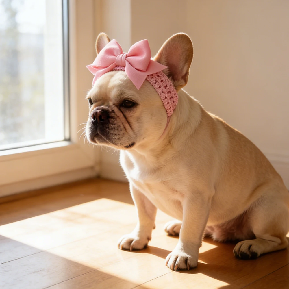 Lazos elásticos artesanales para perros y gatos, para bulldog francés - imagen 4
