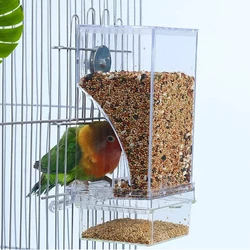 Comedero automático para aves de acrílico transparente anti-derrames