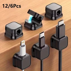 Organizador de cables con clips magnéticos autoadhesivos sin taladrar