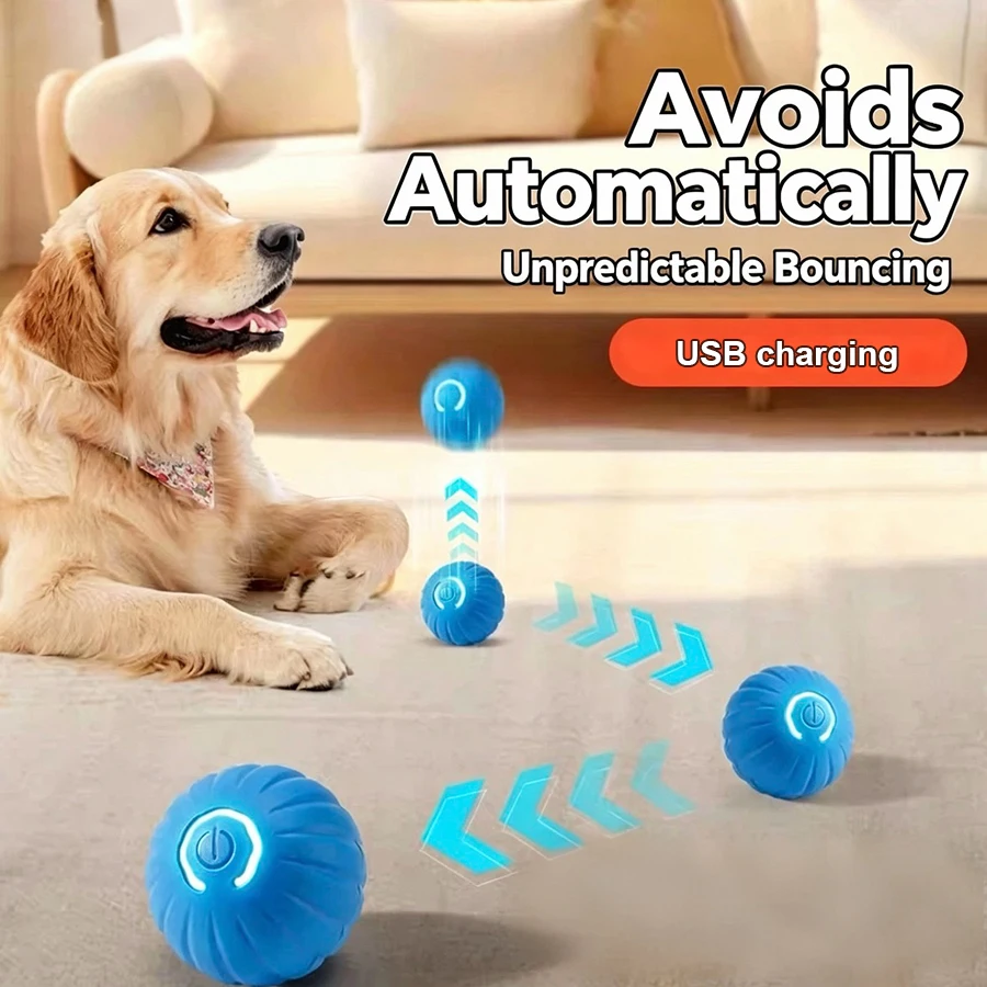 Pelota interactiva para perros – Juguete automático recargable por USB - imagen 4