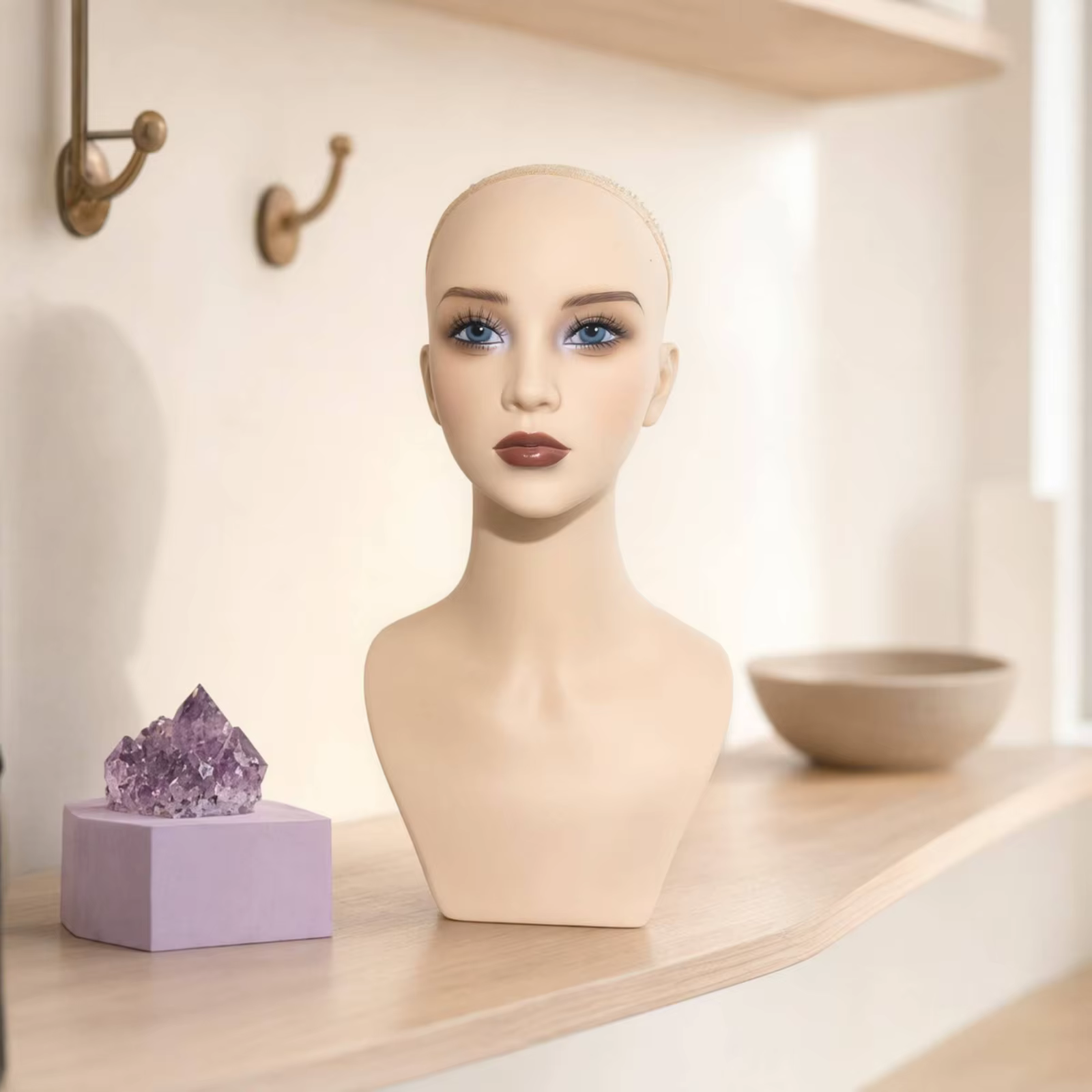 Cabeza maniquí lisa, exhibición pelucas para mascotas - imagen 3